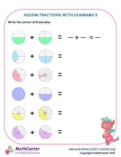 Adding Fractions With Diagrams 9
