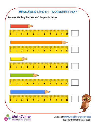 Measuring Length – Worksheet No.7