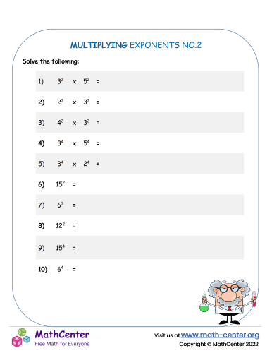 Multiplying Exponents - No.2