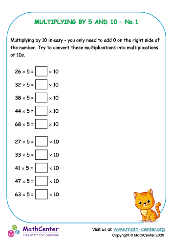 Multiplying by 5 and 10 - No.1
