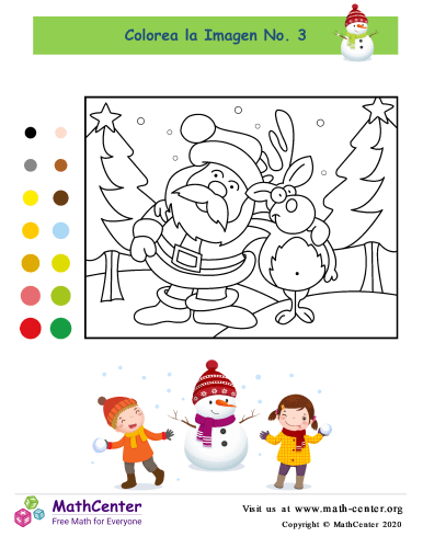 Página para colorear de Santa Claus 3