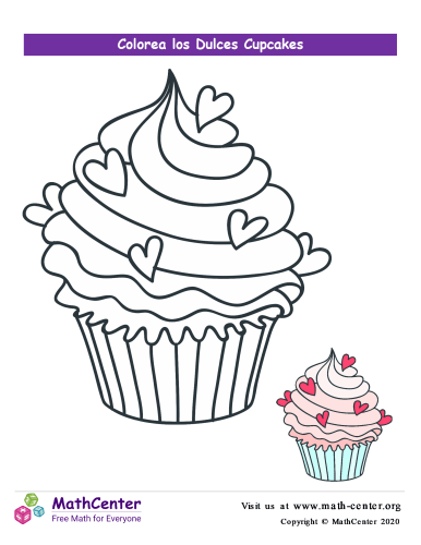Colorear el cupcake N° 6