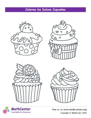 Colorear el cupcake N° 2