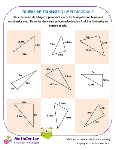 Prueba De Triángulo De Pitágoras 2
