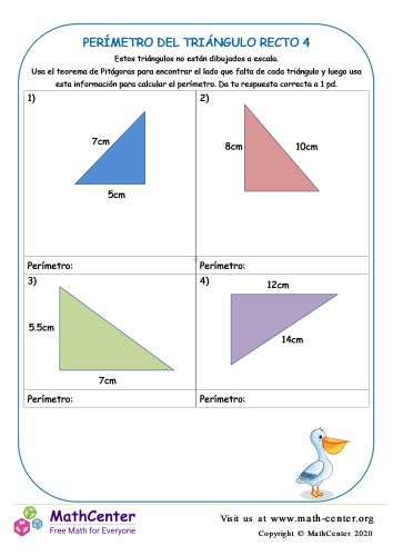 Perímetro Del Triángulo Recto 4