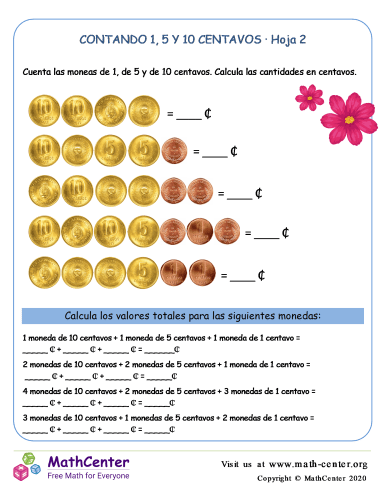 Contando 1, 5 y 10 centavos (2) (Argentina)