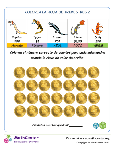 Colorea las monedas de 25 centavos (2) (Argentina)