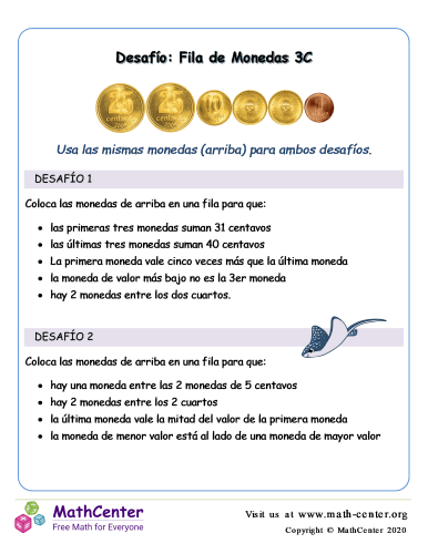 Pon en fila las monedas (3C) (Argentina)
