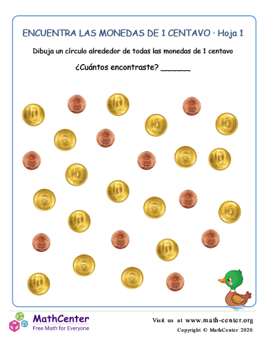 Encuentra monedas de 1 centavo (1) (Argentina)