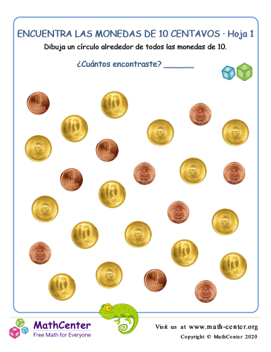 Encuentra monedas de 10 centavos (1) (Argentina)
