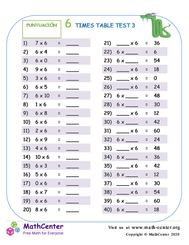 6 Prueba de tablas de multiplicar 3