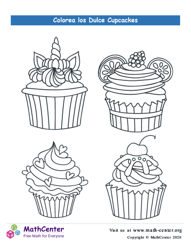 Colorear los cupcakes