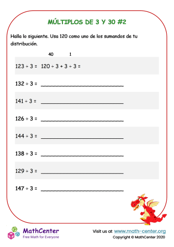 Múltiplos de 3 y 30 #2: divisiones mentales