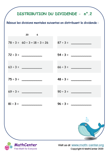 Division mentale - distribution du dividende - n°2
