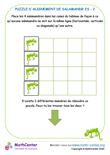 L'alignement de salamandre - puzzle 2