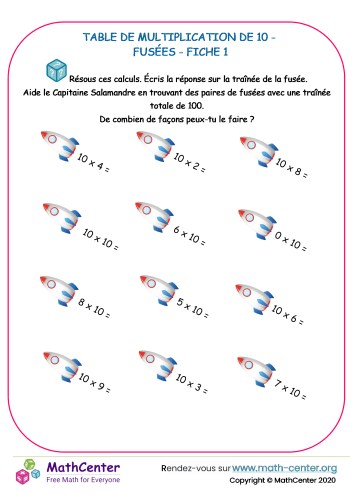 10 tableau des horaires - feuille de fusée 1
