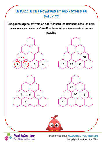 L'hexagone numérique de sally - puzzle 3