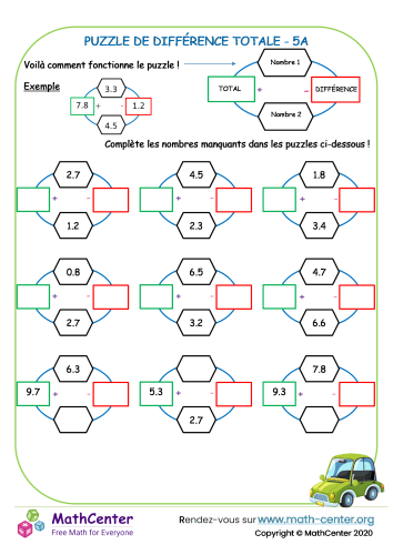 Différence totale - puzzle 5a