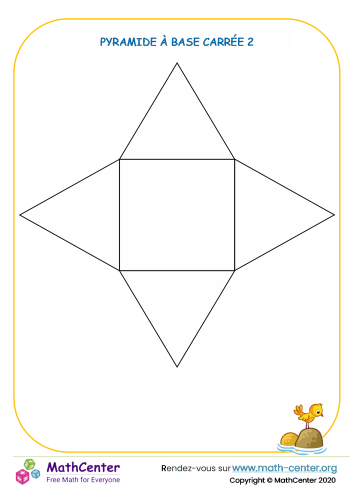 Pyramide à base carré - patron 2