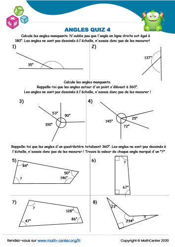 Angles quiz 4