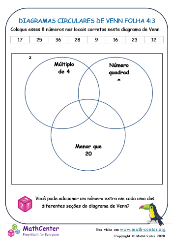 3 Diagramas Circulares De Venn Folha 4:3