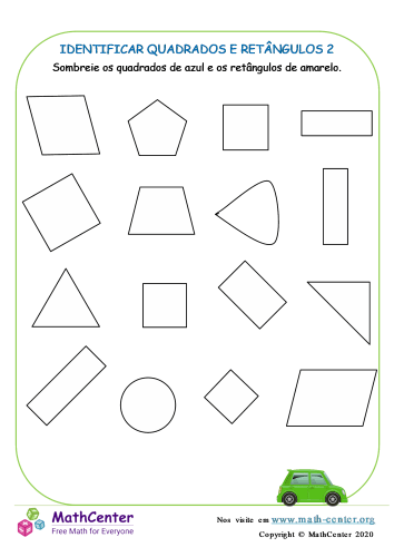 Identificar Quadrados E Retângulos 2