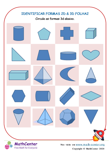 Identificação De Formas 2D E 3D Folha 2