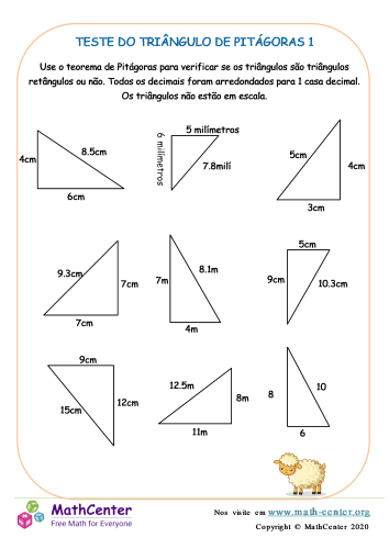 Teste Do Triângulo De Pitágoras 1
