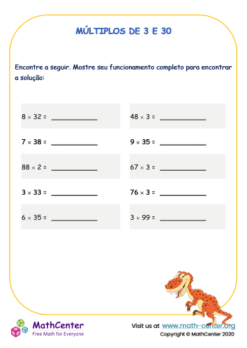 Múltiplos De 3 E 30 - Multiplicações Mentais