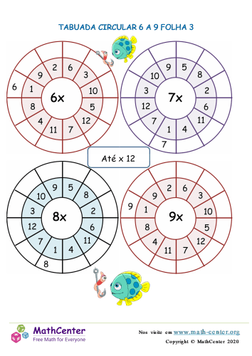 Tabuada Circular 6 A 9 Folha 3