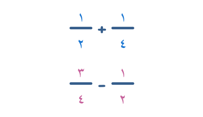 جمع وطرح الكسور