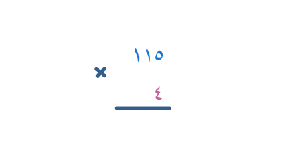 ضرب الأعداد المكونة من ثلاثة أرقام في أعداد مكونة من رقم واحد - الضرب في ١-٥