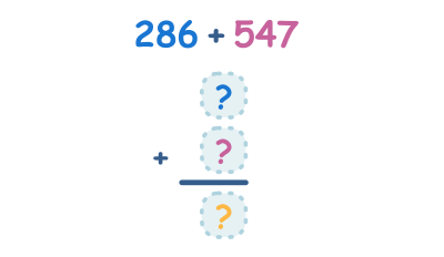 3-digit Addition with regrouping (rewriting the questions in columns)