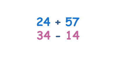 Addition et soustraction de nombres à deux chiffres