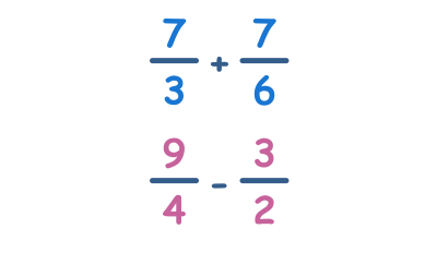 Adding And Subtracting Improper Fractions