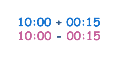 Addition Und Subtraktion Von Zeitintervallen