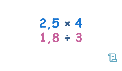 Problèmes de multiplication et de division de nombres décimaux