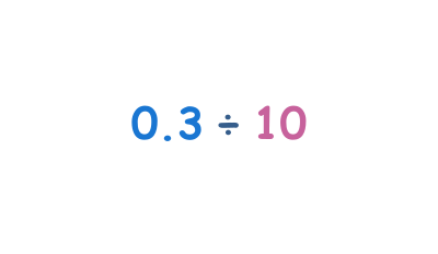 Decimal numbers division by 10s