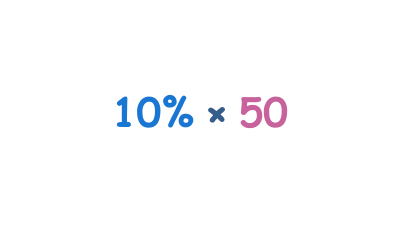 מציאת אחוזים פשוטים (10%, 100%, 50%)