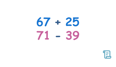 Addition et soustraction mentales de nombres à 2 chiffres - défis