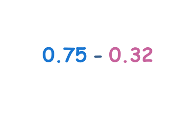 Mental Subtraction of decimals numbers