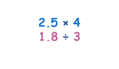 Multiply and divide decimal numbers