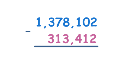 Subtracting big numbers