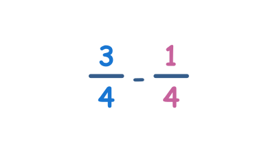 Subtracting Fractions with Like Denominators