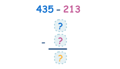 Three-digit Subtraction Without borrowing (rewriting the questions in columns)