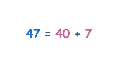 كتابة الصيغة المطوَّلة - الأعداد المكونة من رقمين